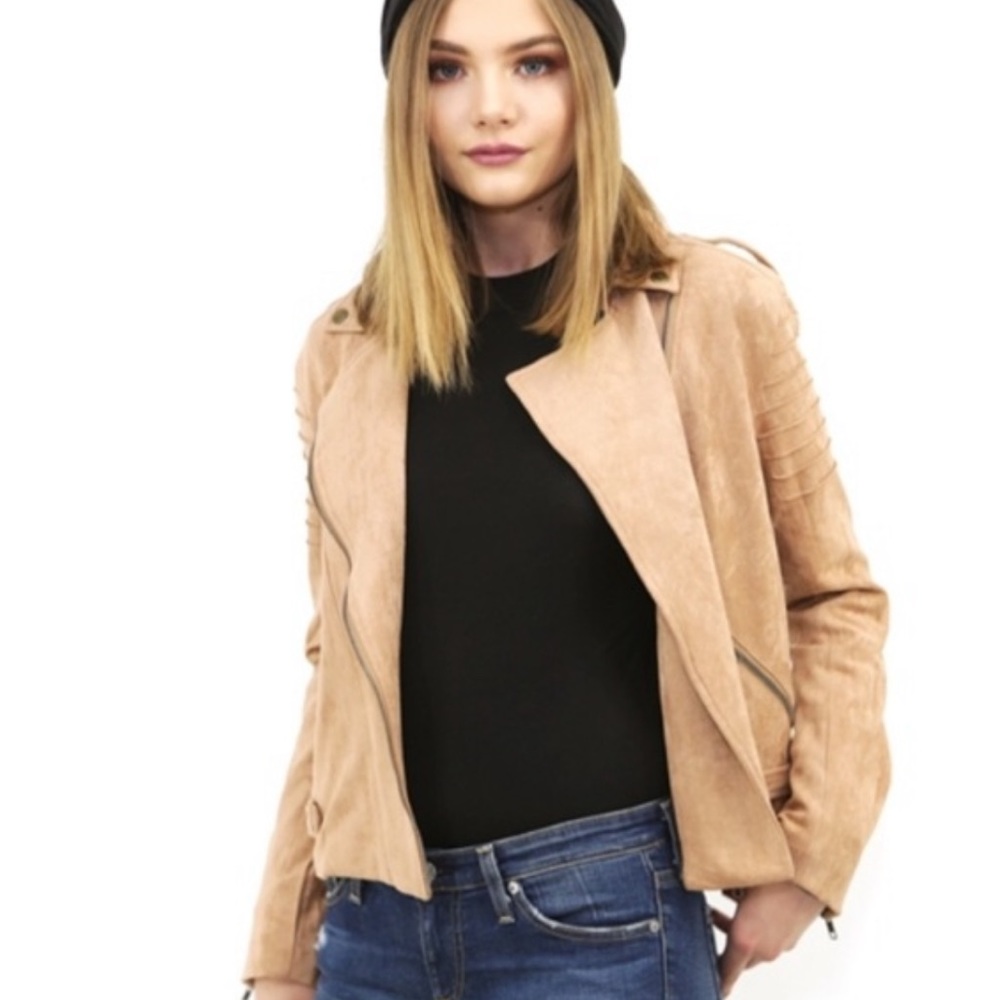 Minkpink Faux Suede Jacket XS EUC